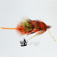 Jon's Lion Bugger - Orange - Cone Head Rubber Legs - Fly Fishing Flies