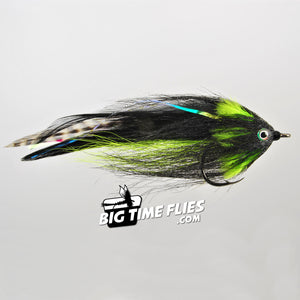 Jungle Love - Black & Chartreuse - Saltwater Tropical Jungle Peacock Bass flies