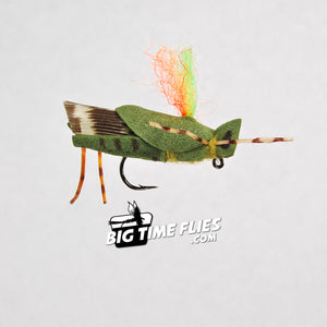 Kurt's Mini Head Turner - Olive - Grasshopper Terrestrial - Fly Fishing Flies
