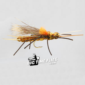 Morrish Fluttering stone - Golden - Trout Fly Fishing Dry Flies Stoneflies 