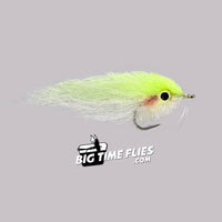 Enrico Puglisi Peanut Butter - Chartreuse / White - Saltwater Fly Fishing Flies