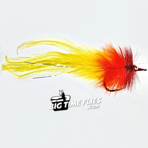 Pike Snake - Orange Red and Yellow - Pike and Musky - Fly Fishing Flies