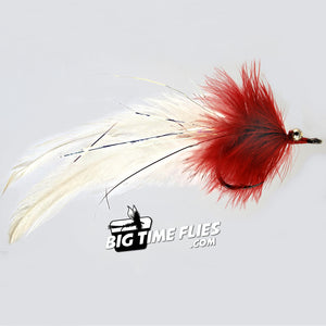 Pike Tarpon Snake - Red and White - Pike Musky Tarpon - Fly Fishing Flies