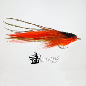 Predator Pounder - Orange and Black - Peacock Bass, Golden Dorado - Fly Fishing Flies