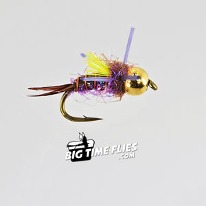Psycho Prince Tungsten Bead - Purple - Nymph - Trout Fly Fishing Flies