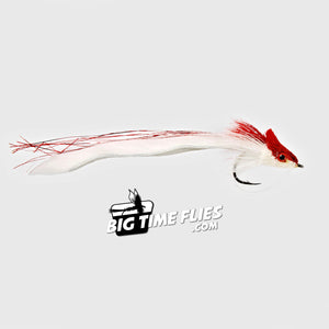 Rabbit Strip Diver - Red & White - Pike, Bass, Musky - Fly Fishing Flies