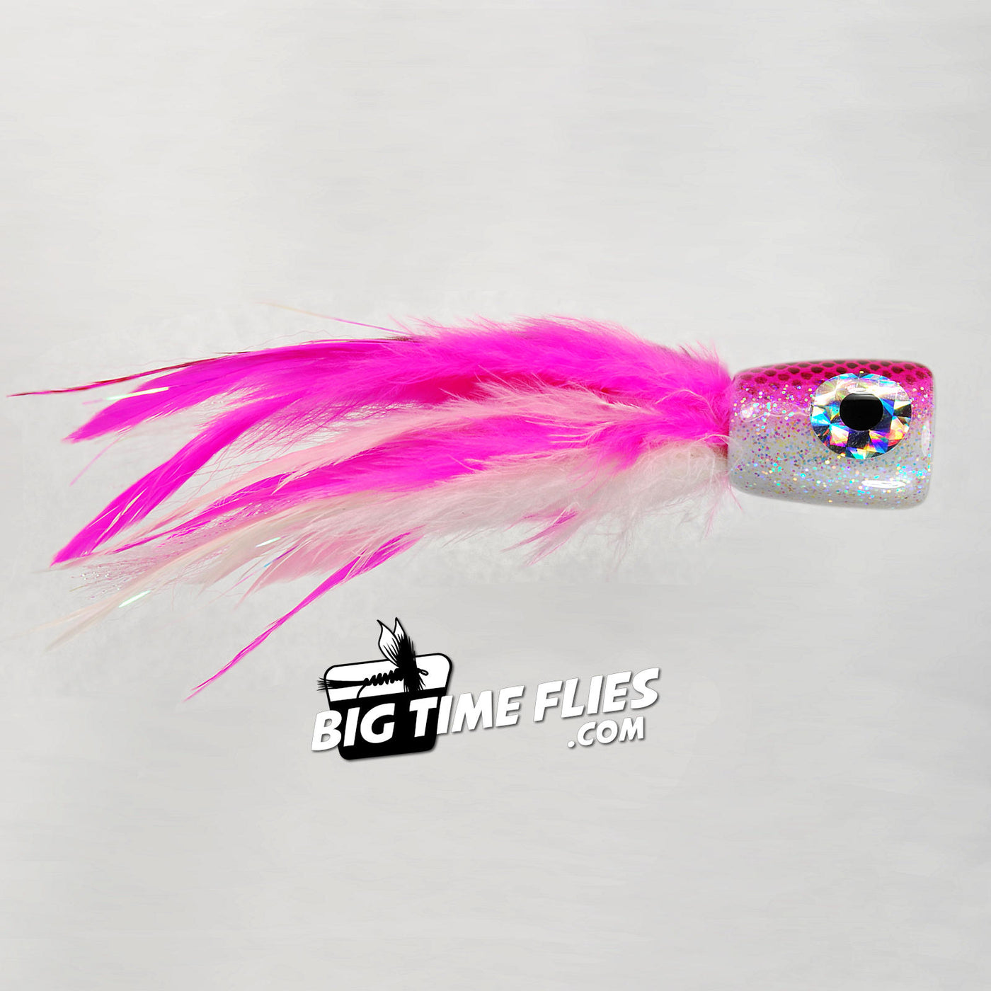 Rainy's CB Poppin' Feather-Head - Pink/White – BigTimeFlies