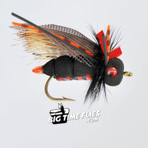 Rainy's Ultimate Cicada - Black and Orange - Fly Fishing Flies