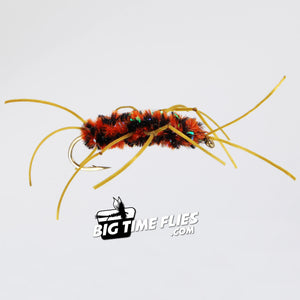 Restless Stone - Crystal Black & Orange - Stonefly Nymph - Fly Fishing Flies