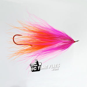 River Rat Squid - Pink/Orange - Salmon Steelhead Fly Fishing Flies
