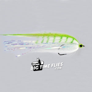 Satkowski's Chilly Goat - Chartreuse and White - Saltwater - Pike - Fly Fishing Flies