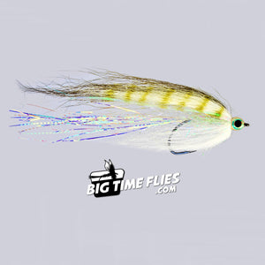 Satkowski's Chilly Goat - Olive and White - Saltwater - Pike - Fly Fishing Flies