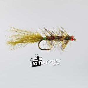 Scott's Damsel Bugger - Damselfly Nymph - Red Bead - Stillwater Lake Fly Fishing Flies