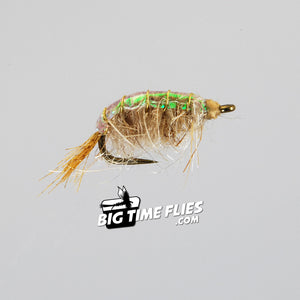 Scud - Tan - Pearl Flash Back - Trout Fly Fishing Flies