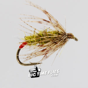 Hot Butt Soft Hackle - Olive - Trout Fly Fishing Flies Soft Hackle