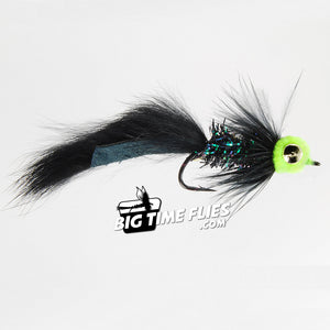 Starlight Leech - Black/Chartreuse - Salmon Steelhead Fly Fishing Flies