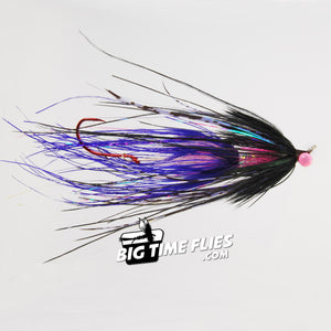 Stu's Ostrich Intruder - Purple Black -Steelhead Fly Fishing Flies