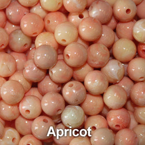 Trout Beads - 8mm - Apricot - Salmon Egg Plastic Beads