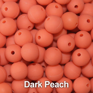 Trout Beads - 8mm - Dark Peach - Salmon Egg Plastic Beads
