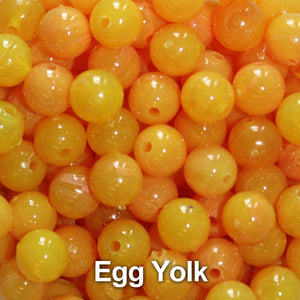 Trout Beads - 8mm - Egg Yolk - Salmon Egg Plastic Beads