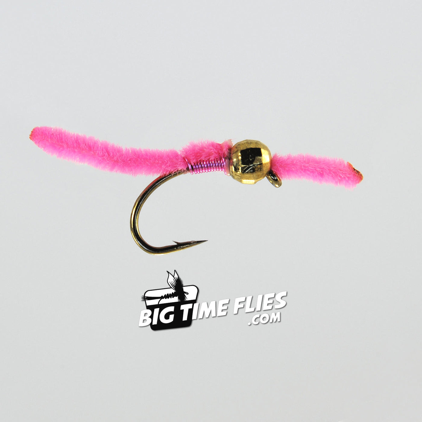 Tungsten Bead San Juan Worm - Pink – BigTimeFlies