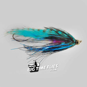 Tungsten Cyclops Leech - Black & Blue - Steelhead Articulated Fly Fishing Flies