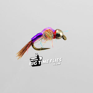 Tungsten Rainbow Warrior - Purple - Midge - Fly Fishing Flies