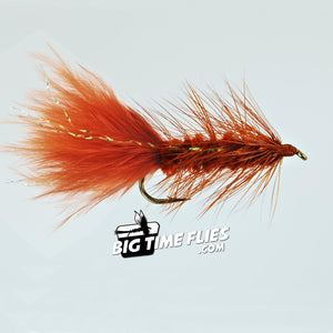 Wooly Bugger - Brown - Red Orange Crayfish - Fly Fishing Flies